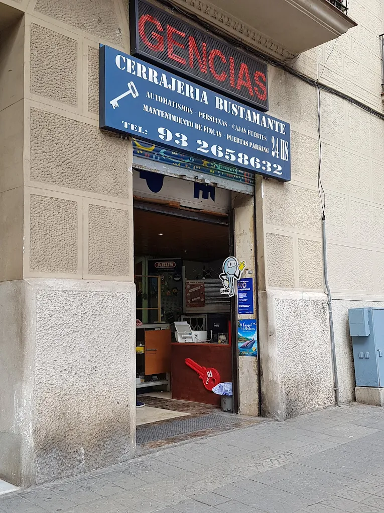 Fachada de Cerrajería Bustamante en Barcelona - Carrer de València 521